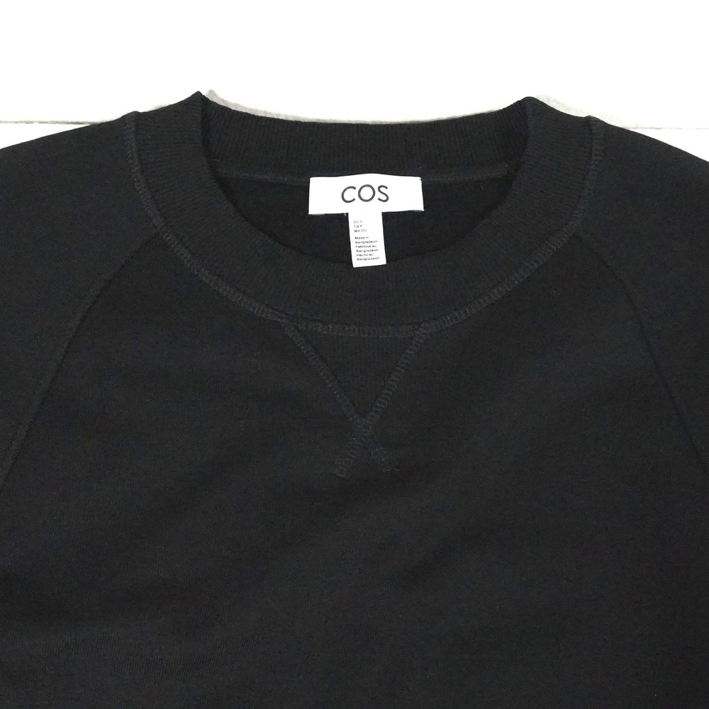 COS Black Sweatshirt Midi Dress Pockets Minimalist Long Sleeve Size S - Picture 7 of 7